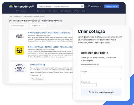 Compradores encontrando fornecedores